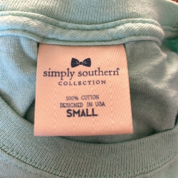 Simply Southern Pineapple Simple is Beautiful Tee - size S - color: turquoise - Picture 3 of 3